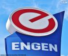 Логотип Engen Petroleum южноафриканской нефтяной и газовой компании. Он присутствует в более чем 20 странах, главным образом в Африке и на островах Индийского океана